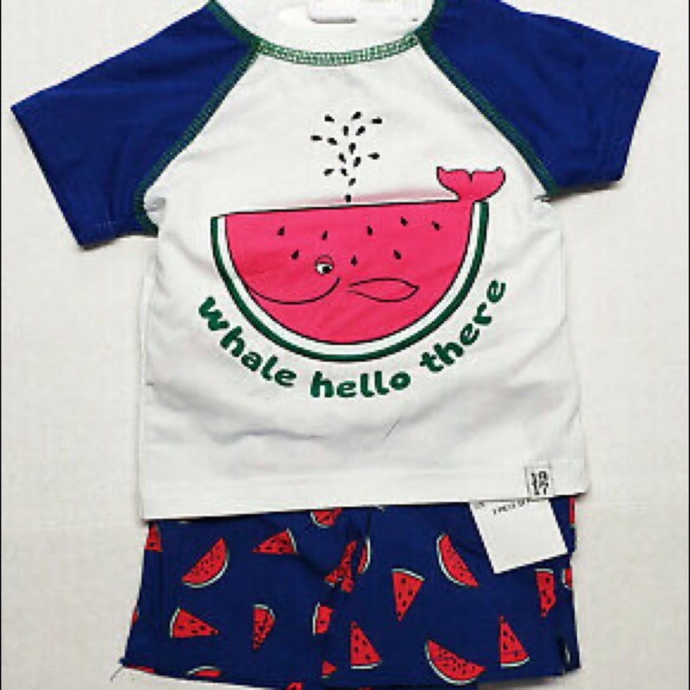 NWT Baby Boy 2-Piece Watermelon Rashguard Set
